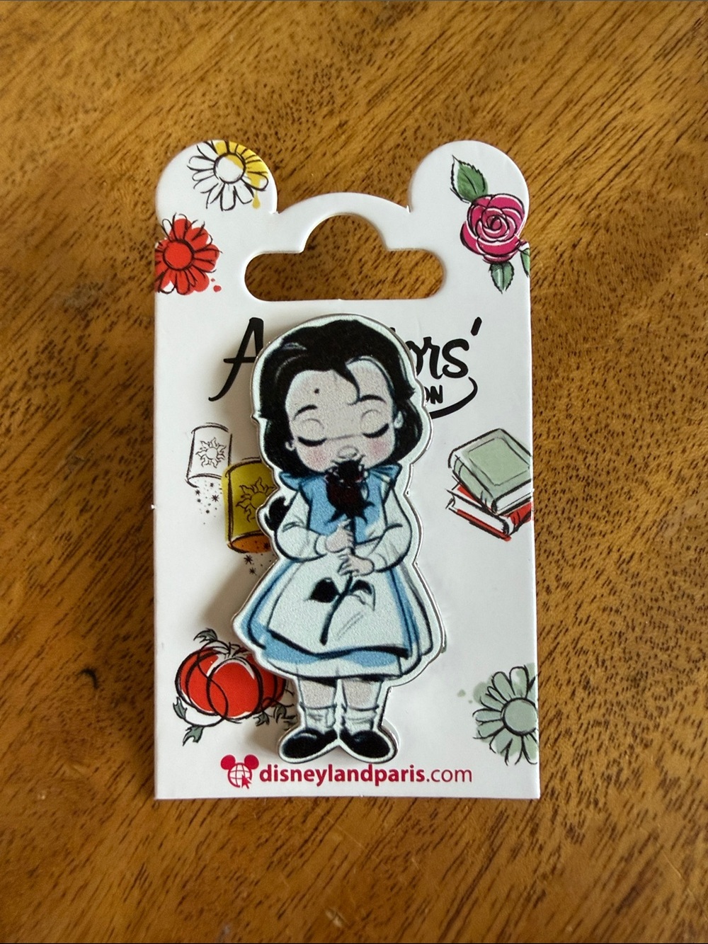 Disney Animators Belle Trading Pin Beauty And The Beast Rose Disneyland Paris